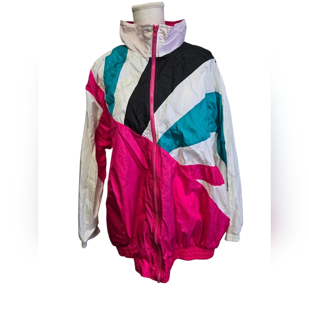 Vintage 1990s Bridge Gate nylon windbreaker jacker